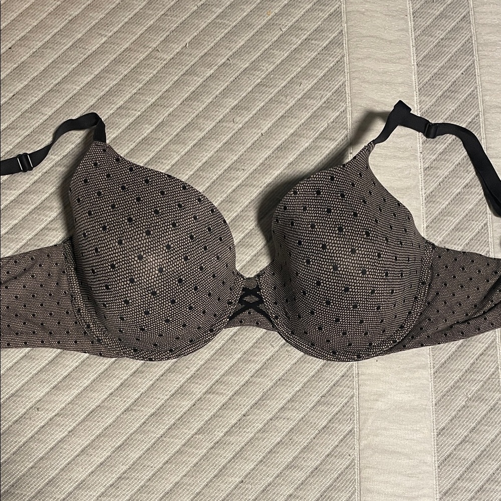 Black Polka Dot Women's Bra